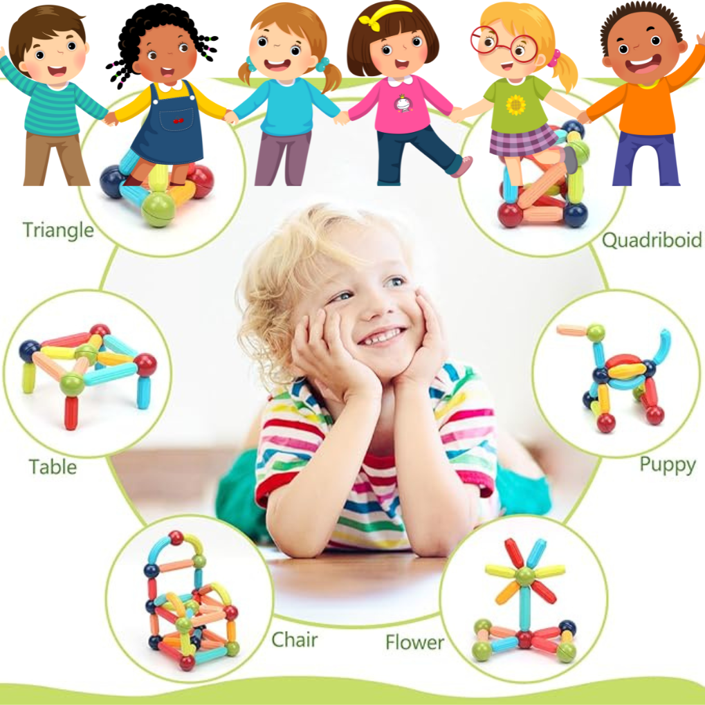 Unlock Creativity with COUOMOXA Magnetic Building Blocks – A Must-Have STEM Toy for Kids!